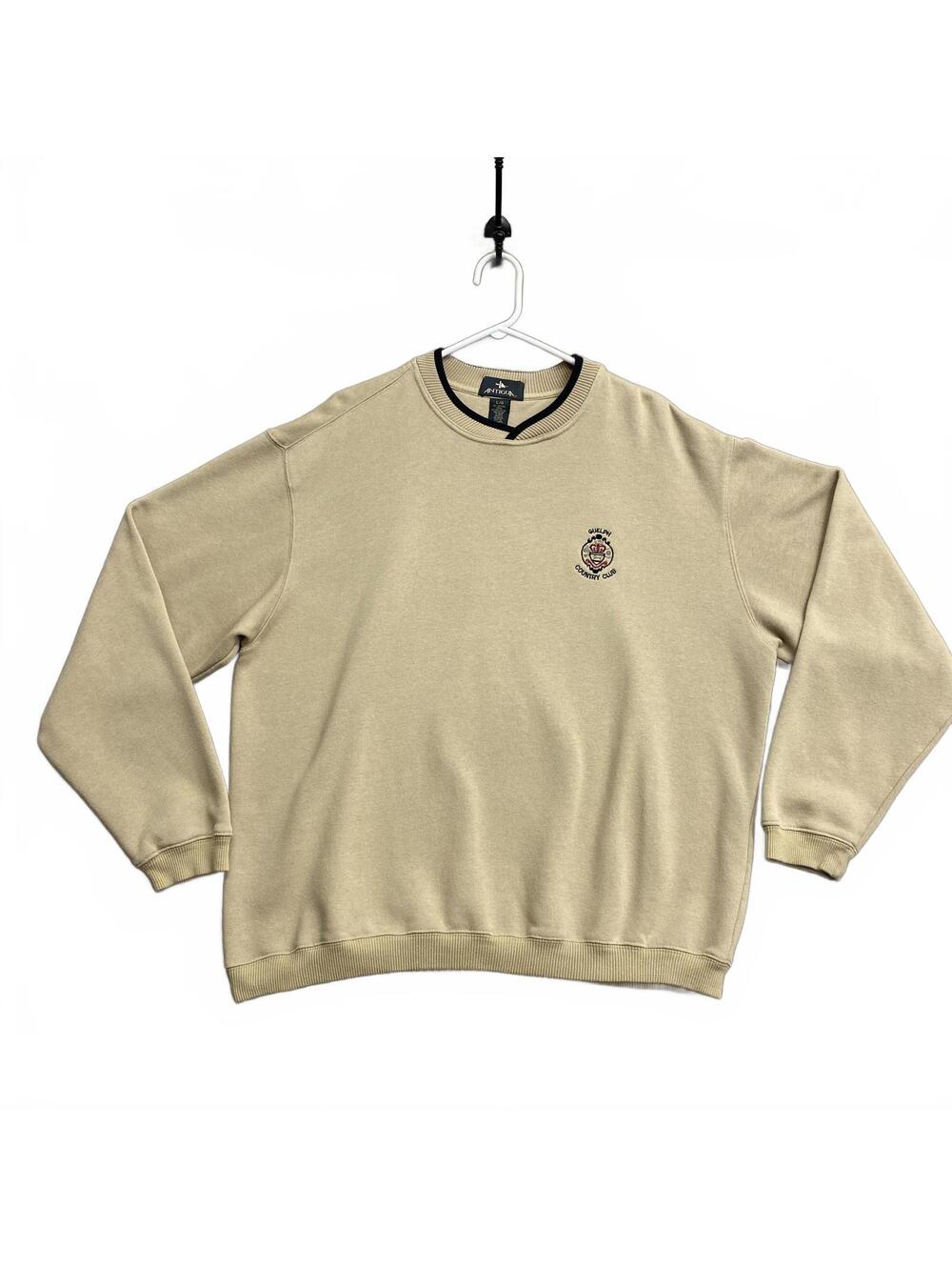 Guelph Country Club Beige Crewneck Sweatshirt By Antigua in Sri Lanka Size Large